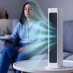 Woman sitting in BreezaMax cool air