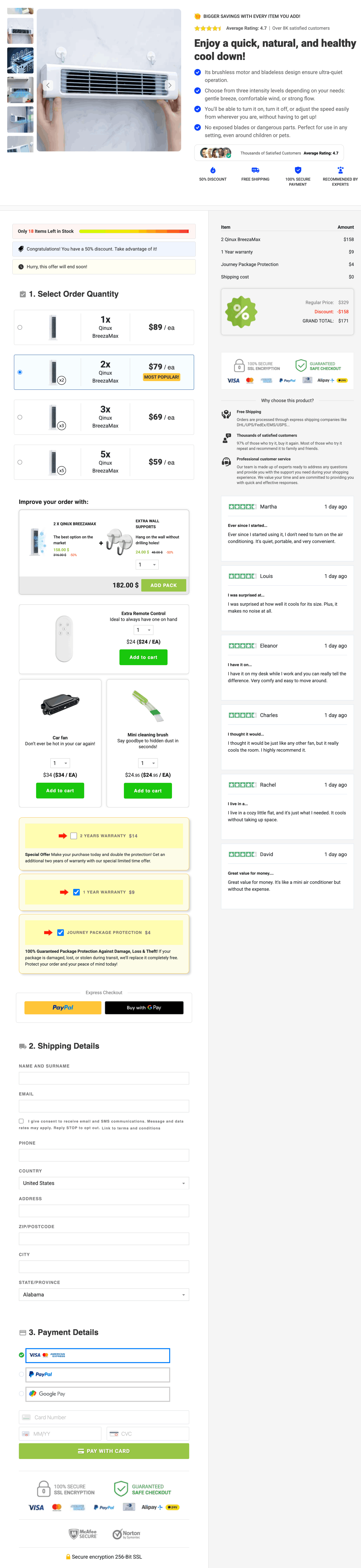 Qinux BreezaMax Official 100% Secure checkout page